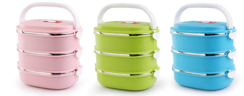 1-3 Layers Stainless Steel Japanese Bento Lunch Boxes