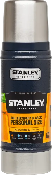 10-01228-023 Stanley Classic Vacuum Bottle 16oz Hammertone Navy