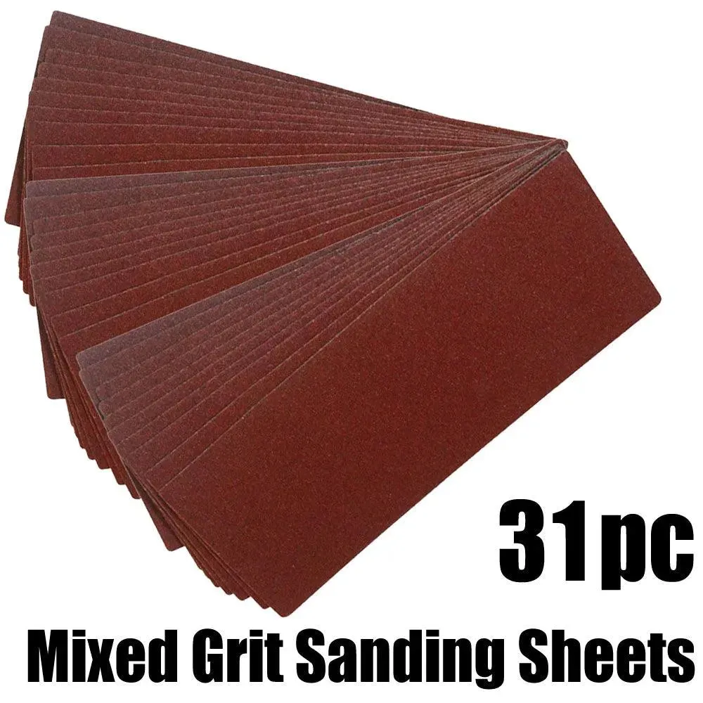 135W Electric Sander 1/3 Sheet Orbital Dust Extraction   31 Mixed Sanding Sheets