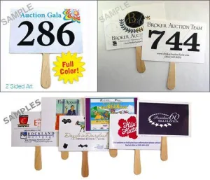 2-Sided Full Color "D-Lux" Souvenir Bid Paddle (100/Pack)