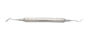 #6 Dental Plastic Filling Instrument - Double-Sided Placement Instrument with Hollow Stainless Steel Handle