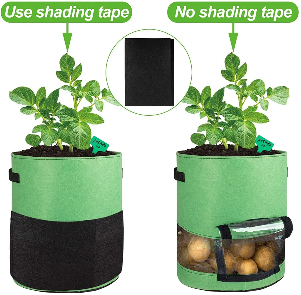 7/10 Gallon Potato Grow Bag Garden Planter Pot with Harvest Window and Cover