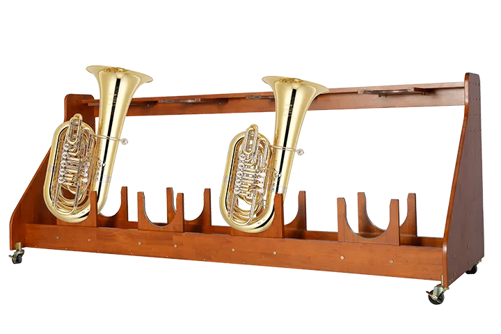 Alges Mobile Instrument Storage - 4-Unit Tuba Rack