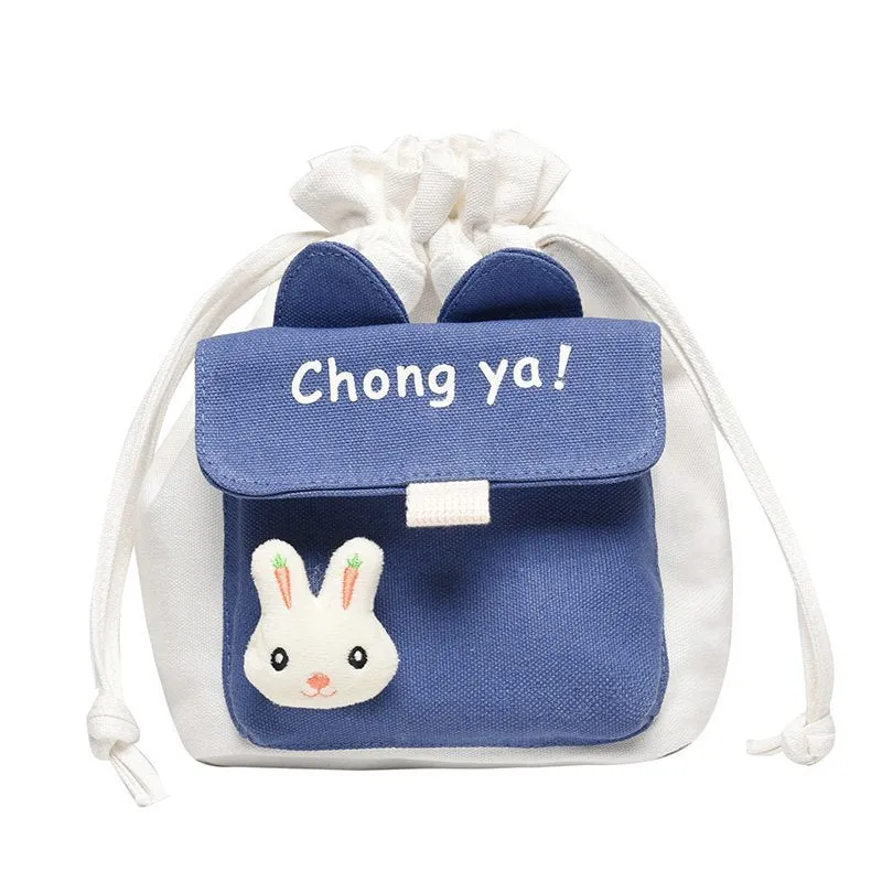 Autumn Canvas Sweet Lady Contrast Color Cute Shoulder Bags