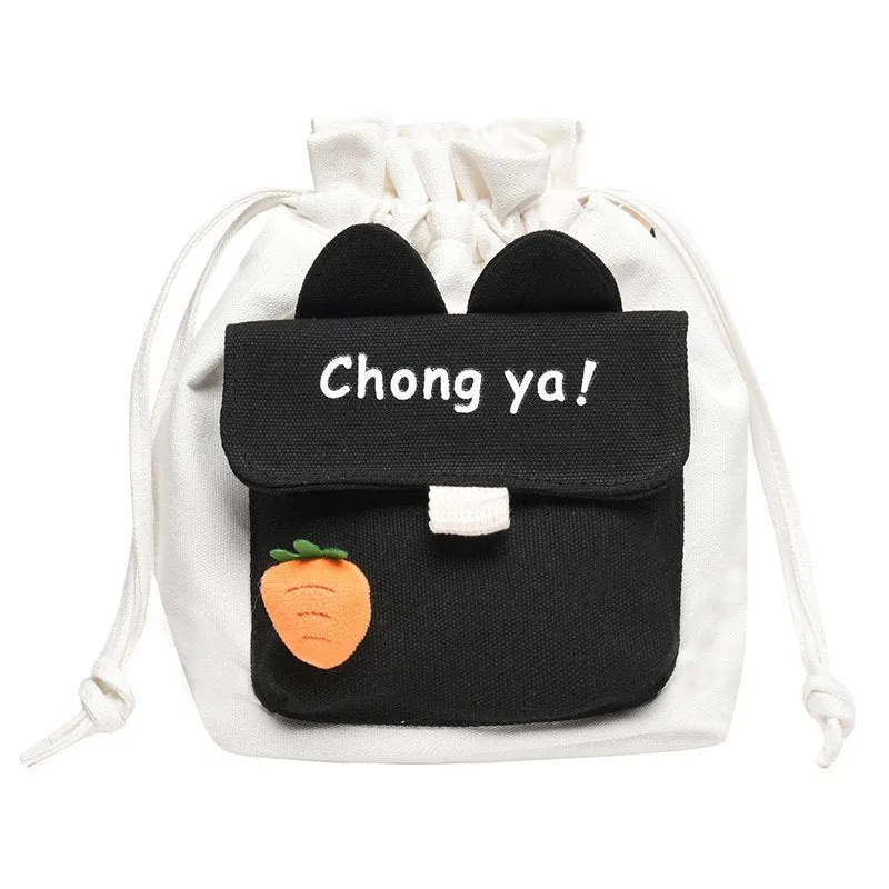 Autumn Canvas Sweet Lady Contrast Color Cute Shoulder Bags