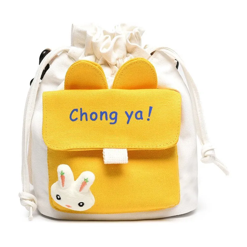 Autumn Canvas Sweet Lady Contrast Color Cute Shoulder Bags