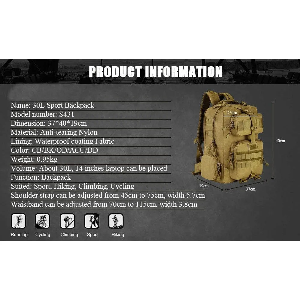 Backpack Military & Tactical <br> Nylon