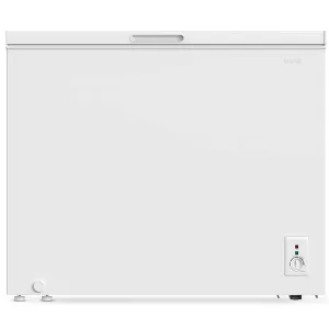 Baridi Freestanding Chest Freezer, 199L, Garage and Outbuilding Safe, Thermostat, White - DH111