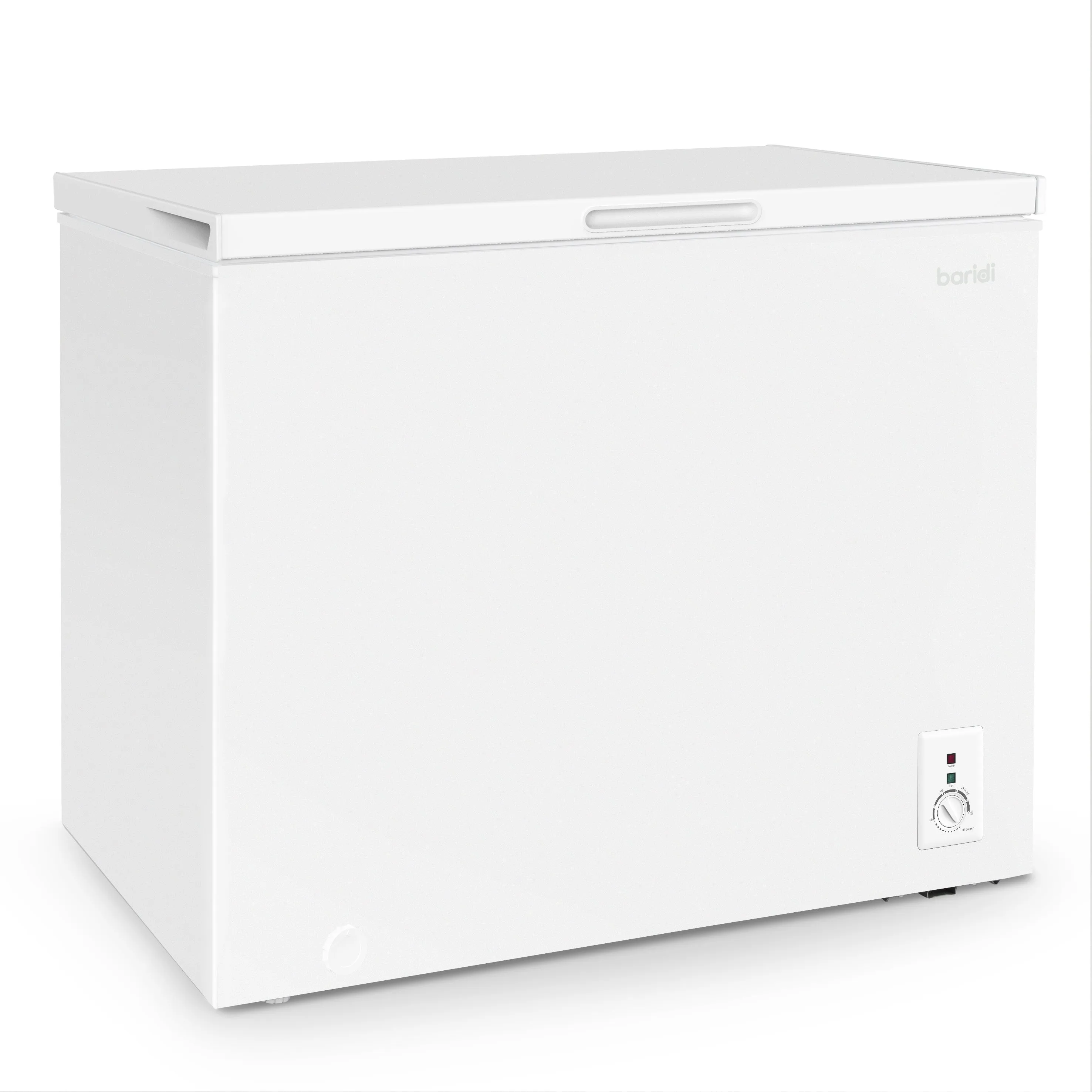 Baridi Freestanding Chest Freezer, 199L, Garage and Outbuilding Safe, Thermostat, White - DH111