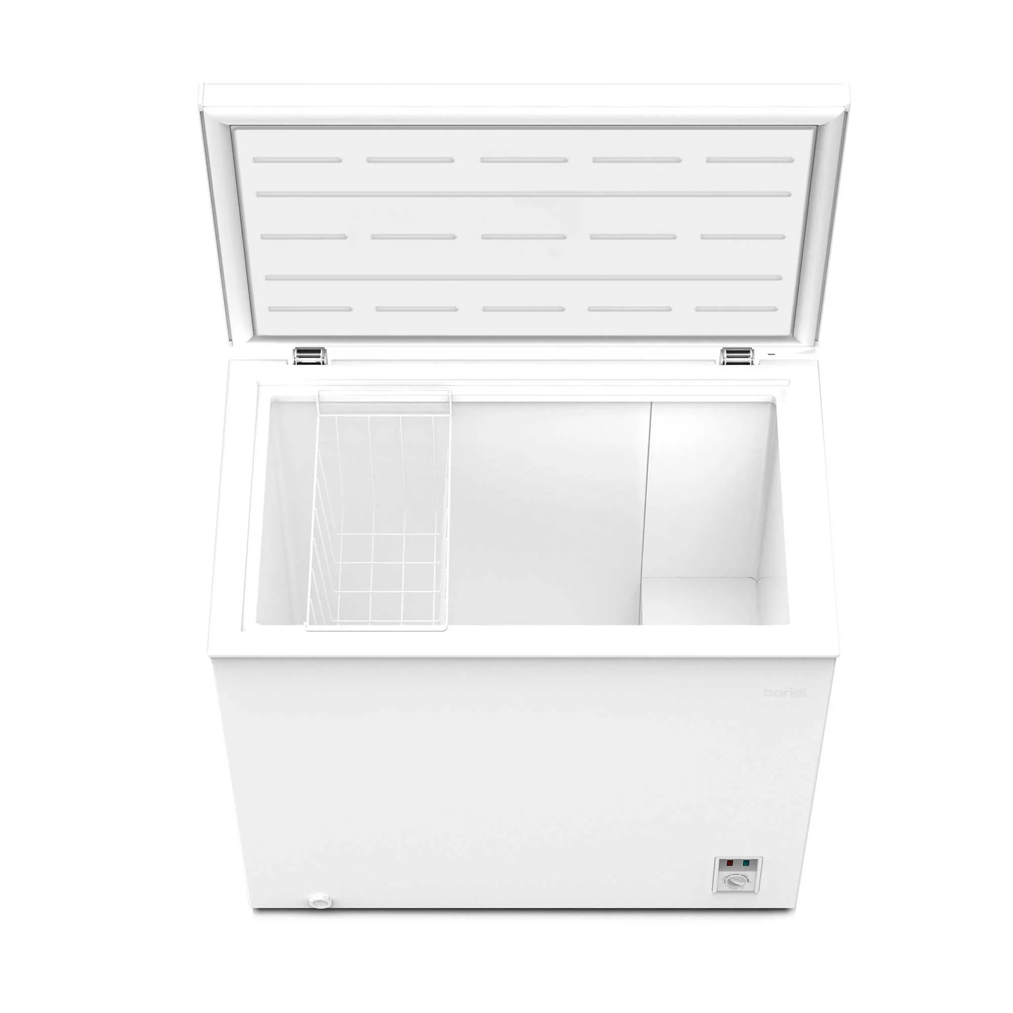 Baridi Freestanding Chest Freezer, 199L, Garage and Outbuilding Safe, Thermostat, White - DH111