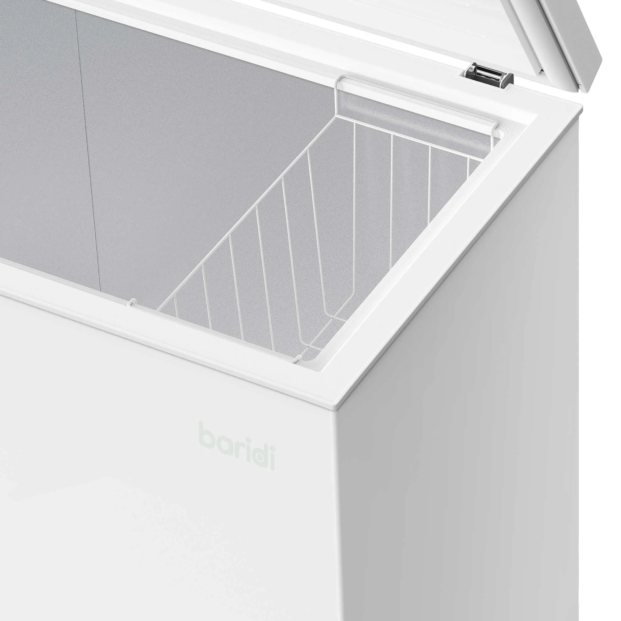 Baridi Freestanding Chest Freezer, 199L, Garage and Outbuilding Safe, Thermostat, White - DH111