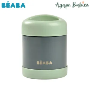 Beaba Stainless Steel Isothermal Portion 300 ml (Mineral Grey / Sage Green)