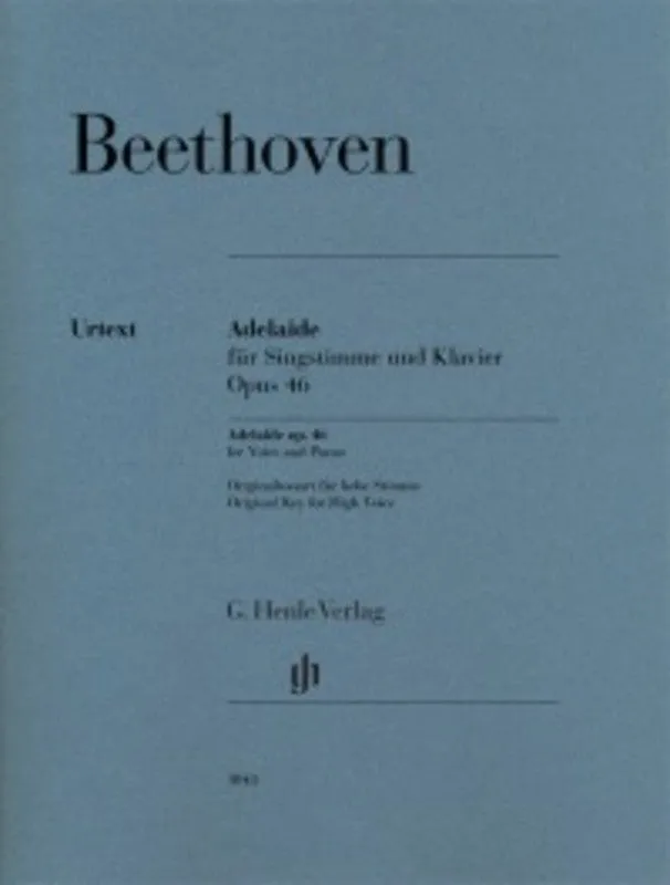 Beethoven: Adelaide Op 46 High Voice & Piano