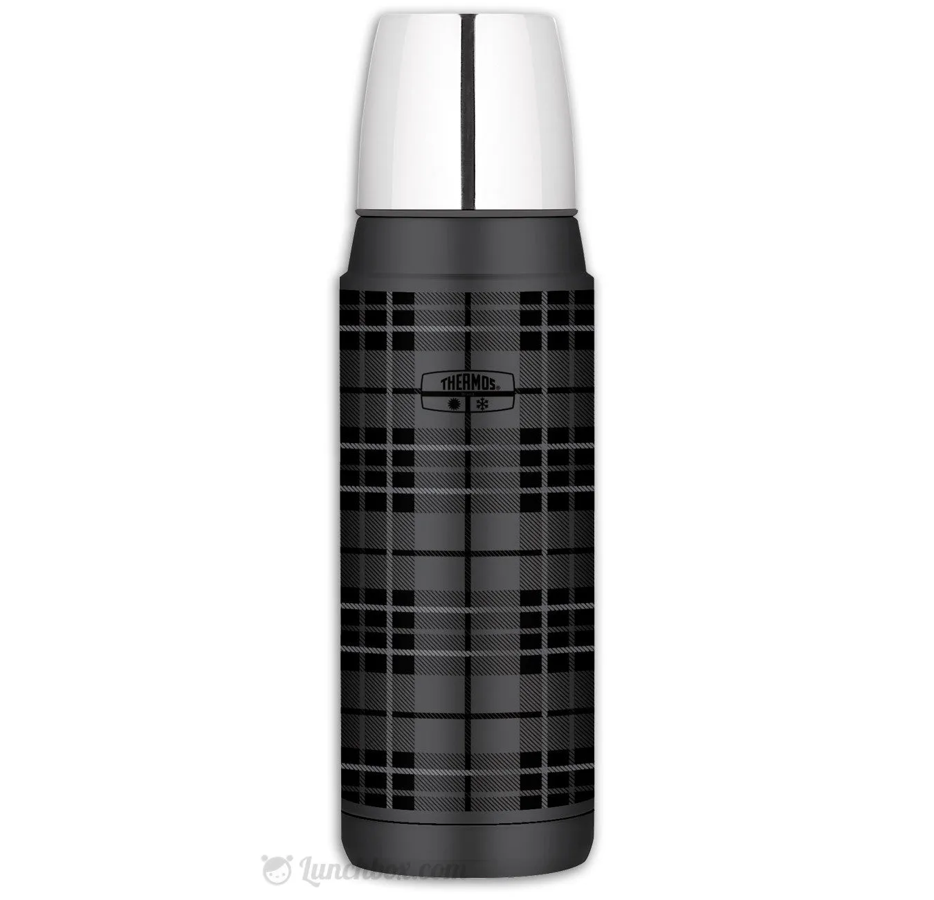 Black Dome Lunch Box with Thermos Bottle