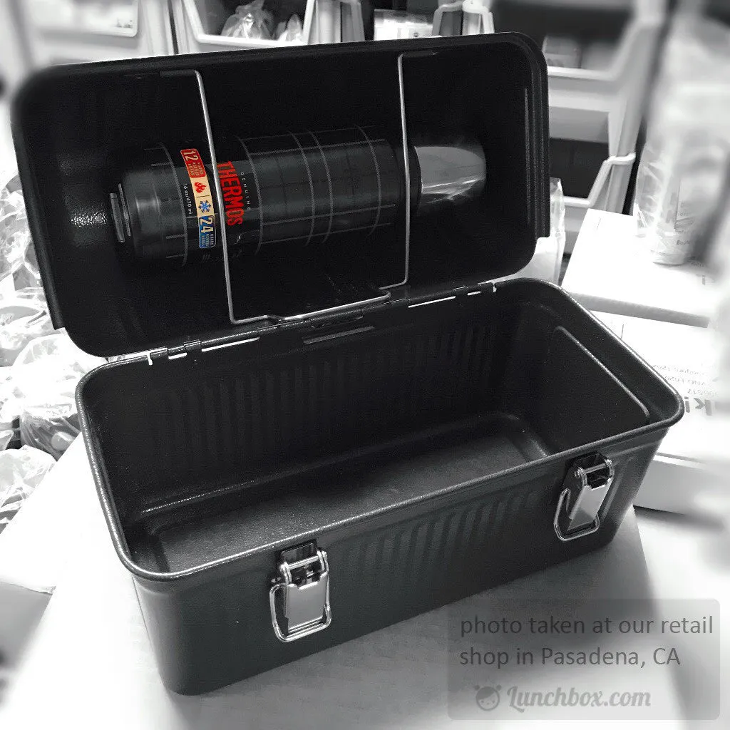 Black Dome Lunch Box with Thermos Bottle