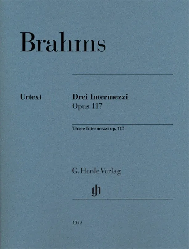 Brahms: 3 Intermezzi Op 117 Piano Solo