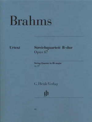 Brahms: String Quartet in B-flat Op 67 Score & Parts