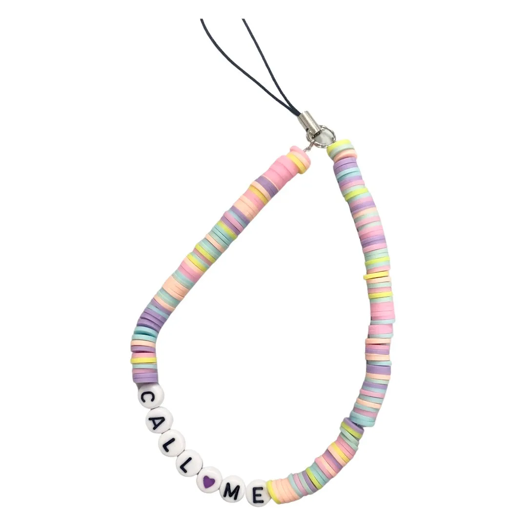 Cell Phone Charm - Multicolor Beads