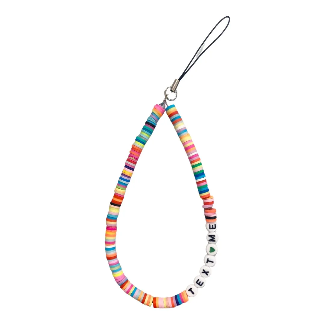 Cell Phone Charm - Multicolor Beads