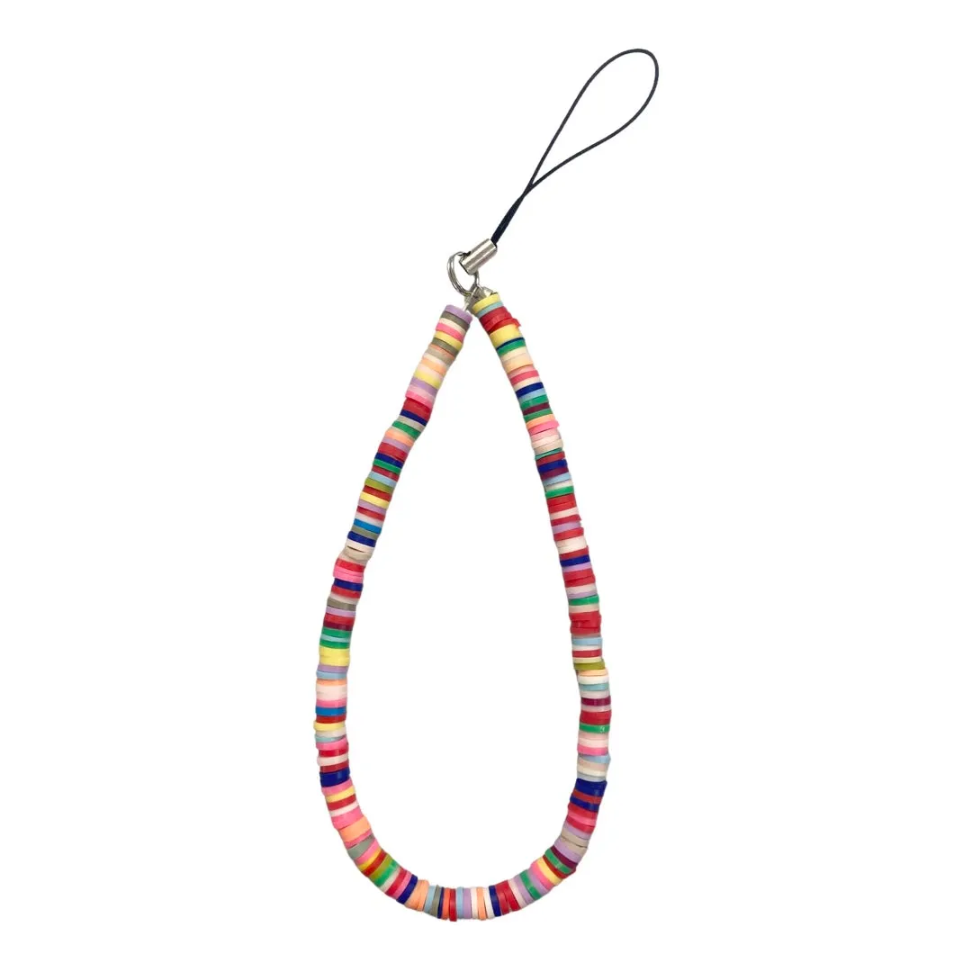 Cell Phone Charm - Multicolor Beads