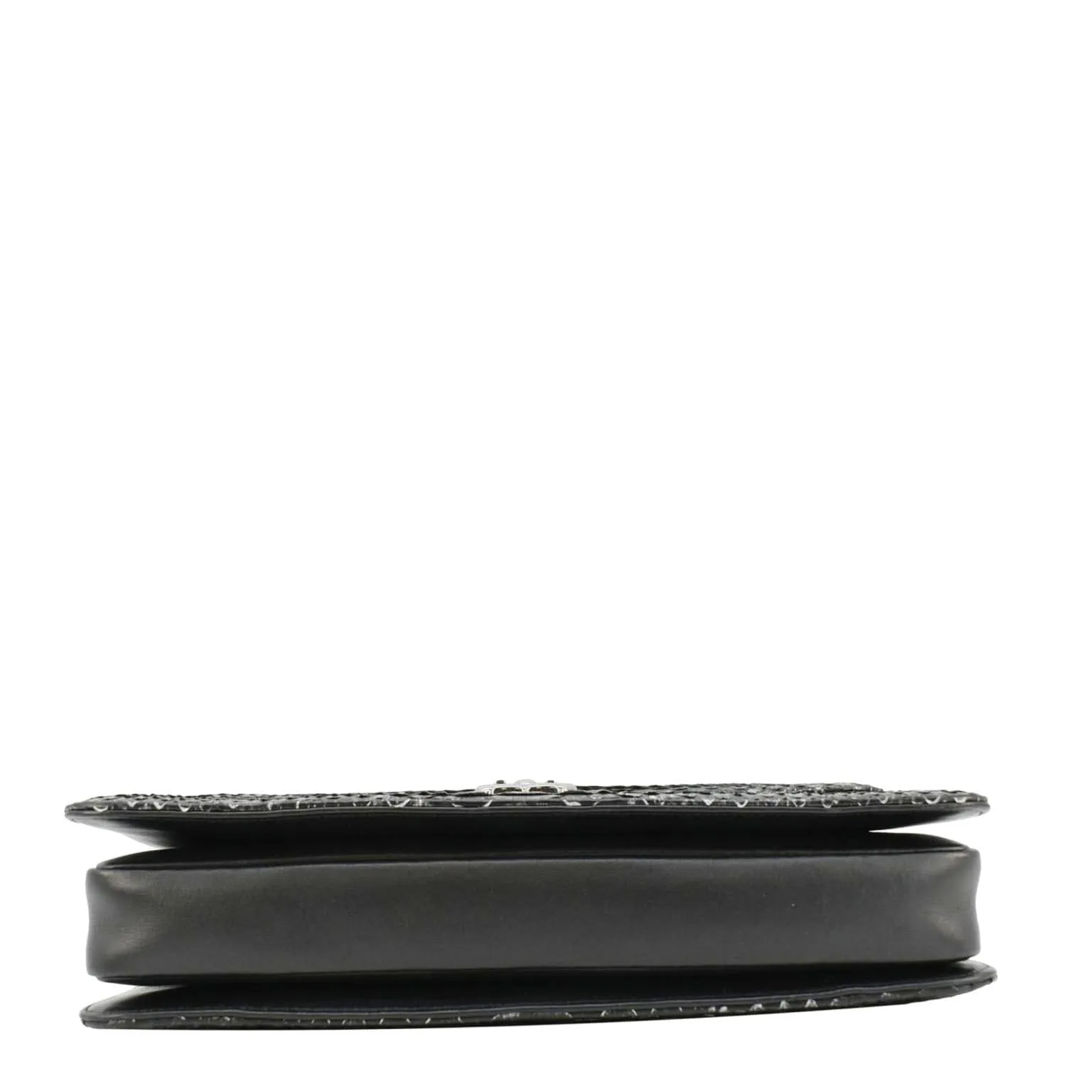 CHANEL Perfect Edge Large Flap Snakeskin Shoulder Bag Black