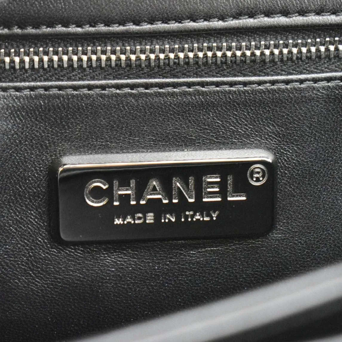 CHANEL Perfect Edge Large Flap Snakeskin Shoulder Bag Black