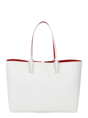 Christian Louboutin Cabata Soft Large Calf Empire Tote in Bianco/Gold | In-Store Only