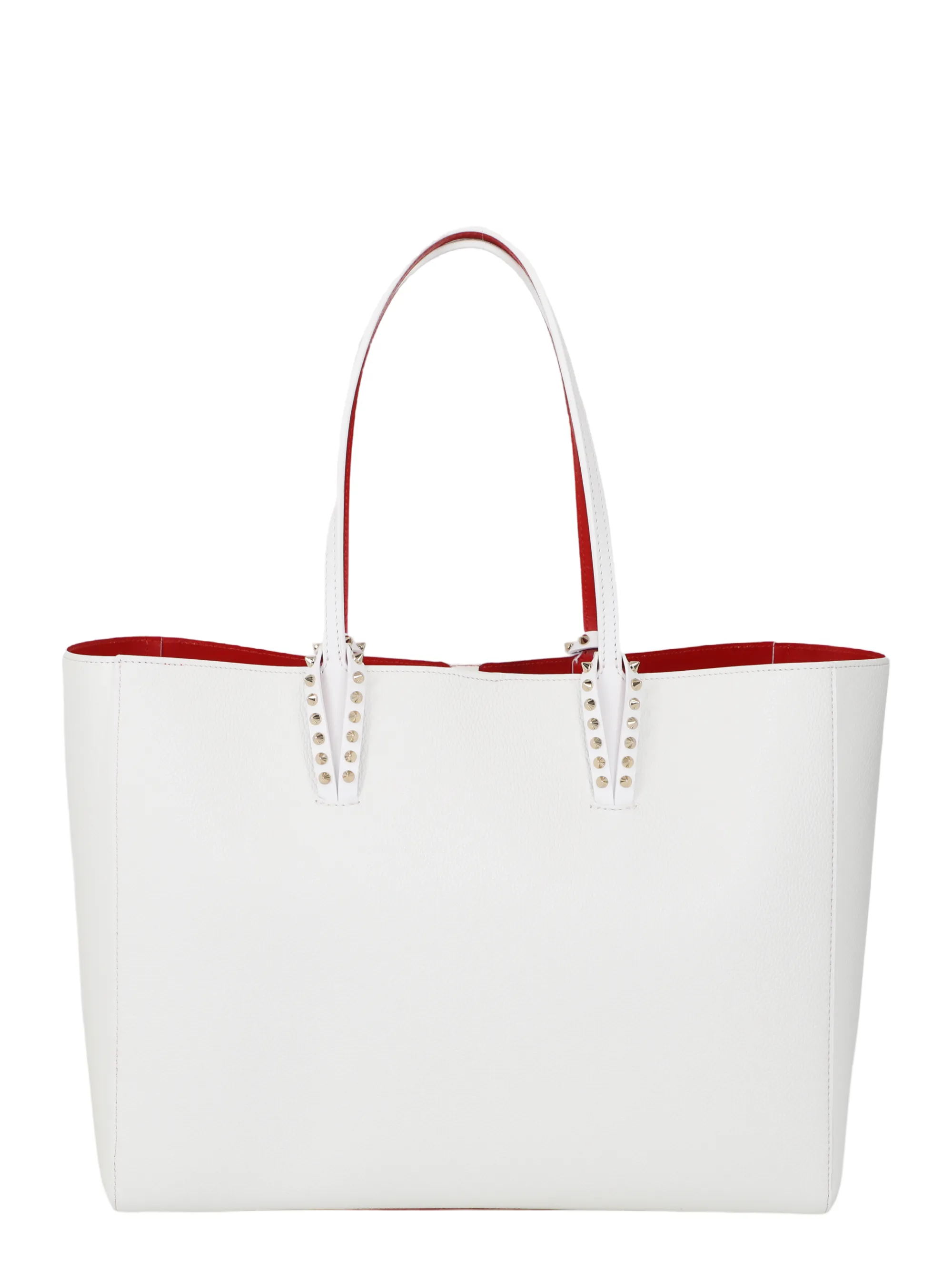 Christian Louboutin Cabata Soft Large Calf Empire Tote in Bianco/Gold | In-Store Only