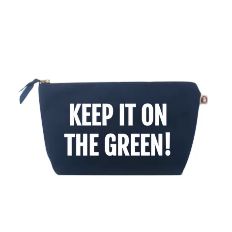 Clutch Bag Navy with White Matte "Keep it on the Green"