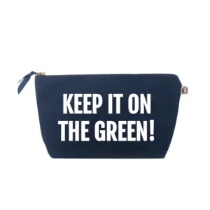 Clutch Bag Navy with White Matte "Keep it on the Green"