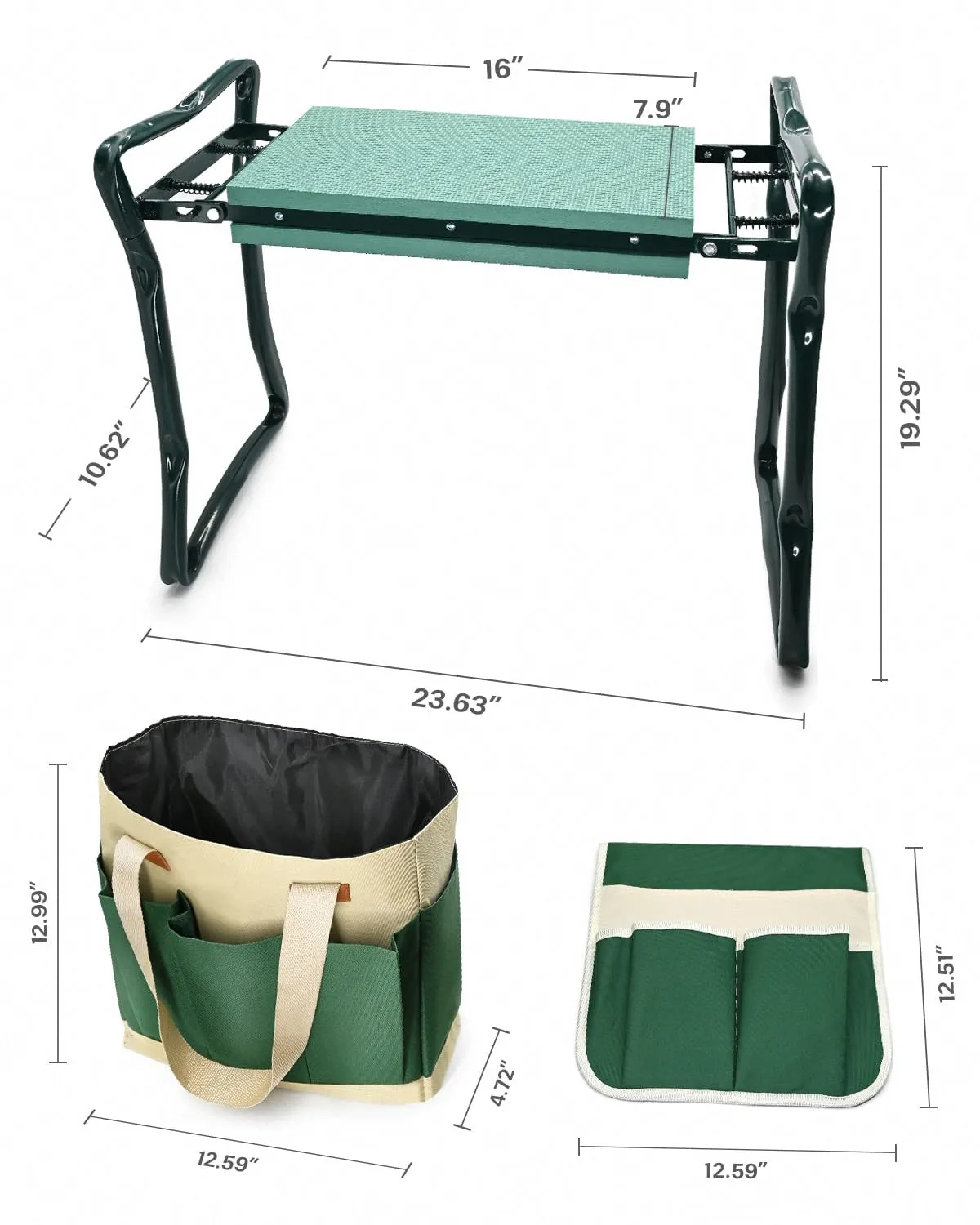 Comfortable Gardeners Bags Garden Tool Gift Smart design | for – with Foldable Diverse categories 🌼🧰 Kneeler Stool