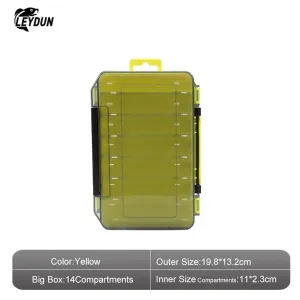 Compartments Fishing Tackle Box Lure Hook Accessories Storage Double Sided