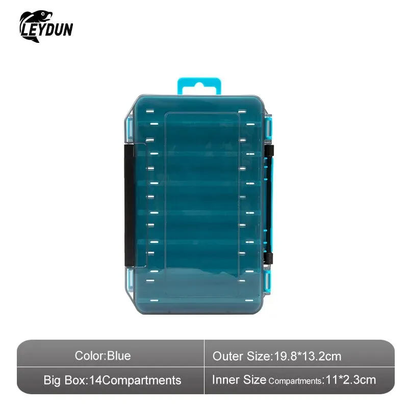 Compartments Fishing Tackle Box Lure Hook Accessories Storage Double Sided