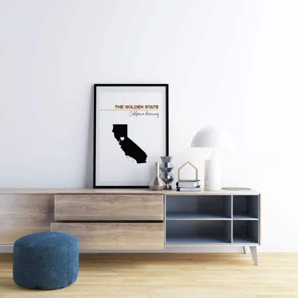 Customizable California state art
