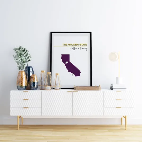 Customizable California state art