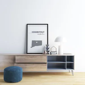 Customizable Connecticut state art