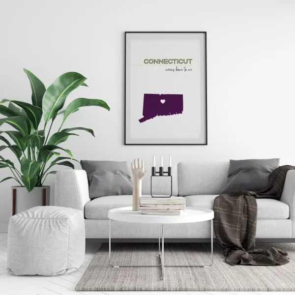 Customizable Connecticut state art