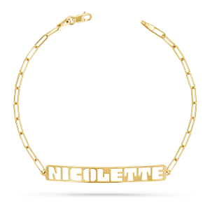 Customizable Cut-Out Name Bracelet