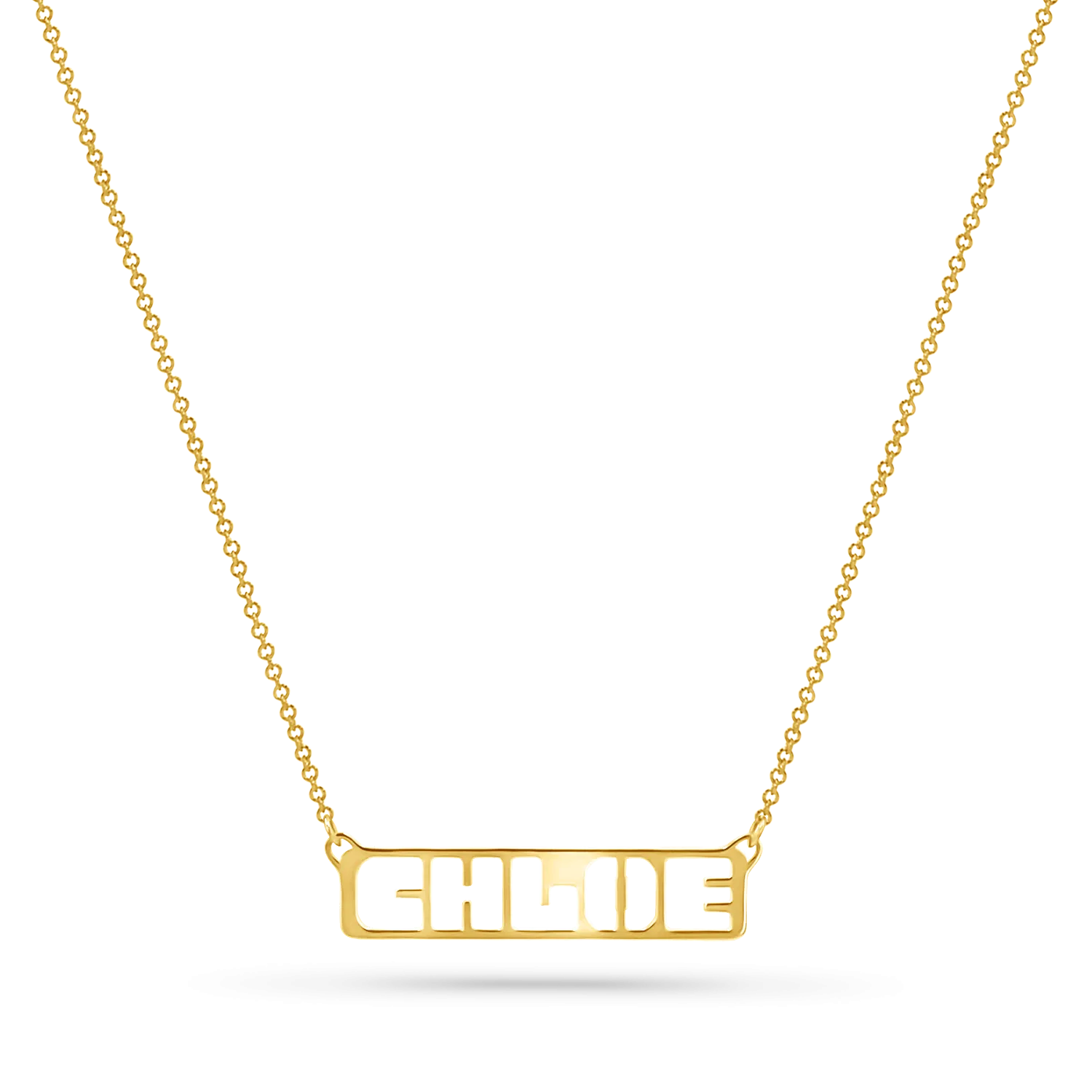Customizable Cut-Out Name Necklace