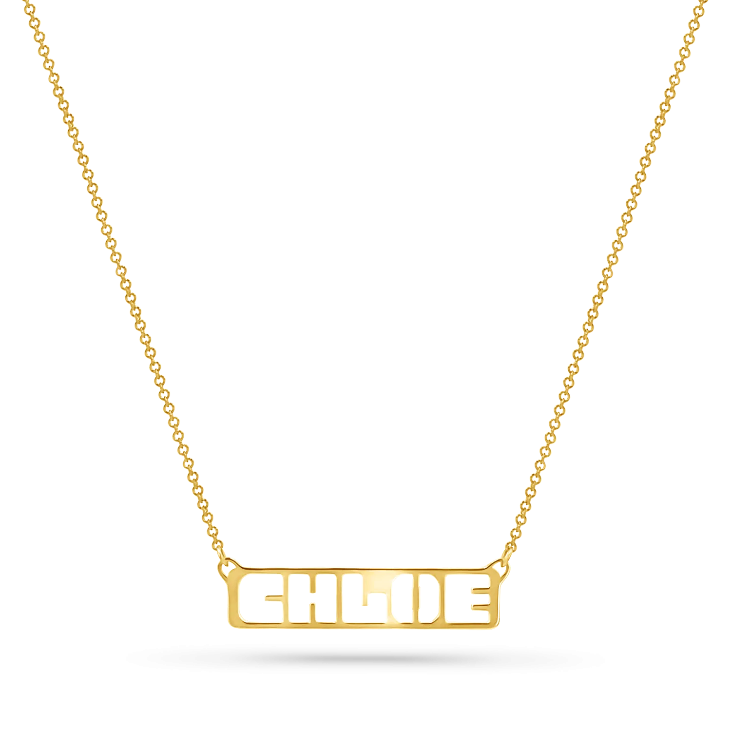 Customizable Cut-Out Name Necklace