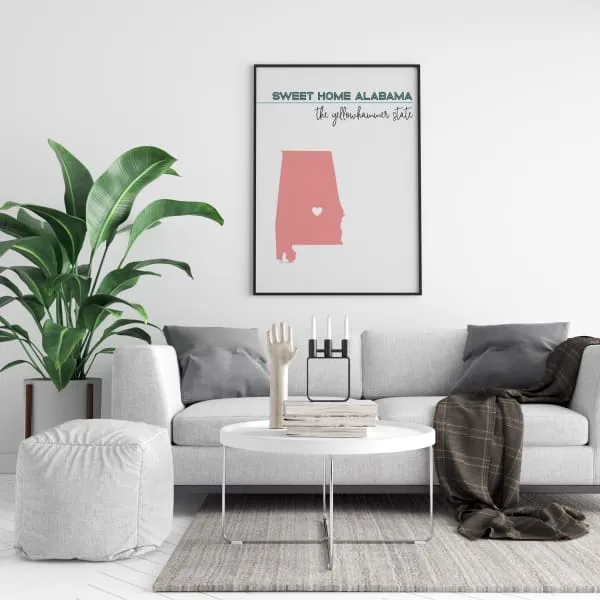 Customizable framed Alberta art