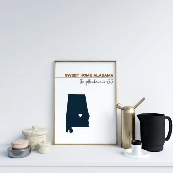 Customizable framed Alberta art