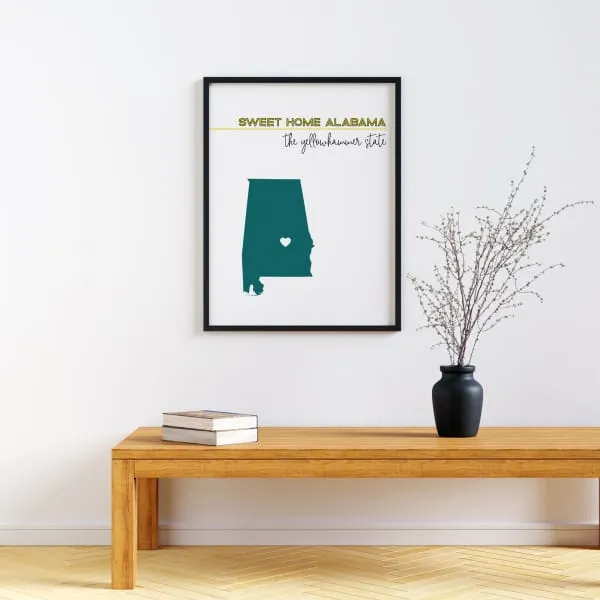 Customizable framed Alberta art
