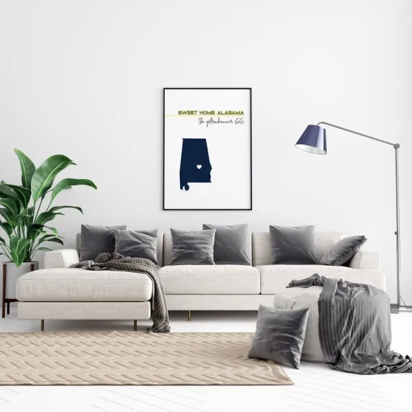 Customizable framed Alberta art