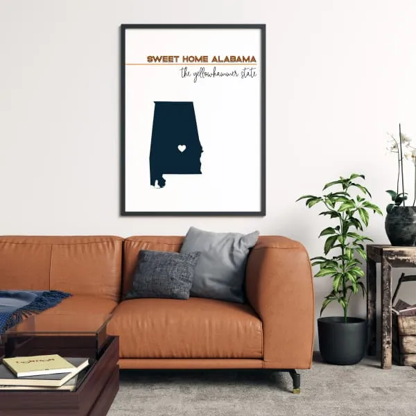 Customizable framed Alberta art