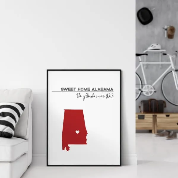 Customizable framed Alberta art