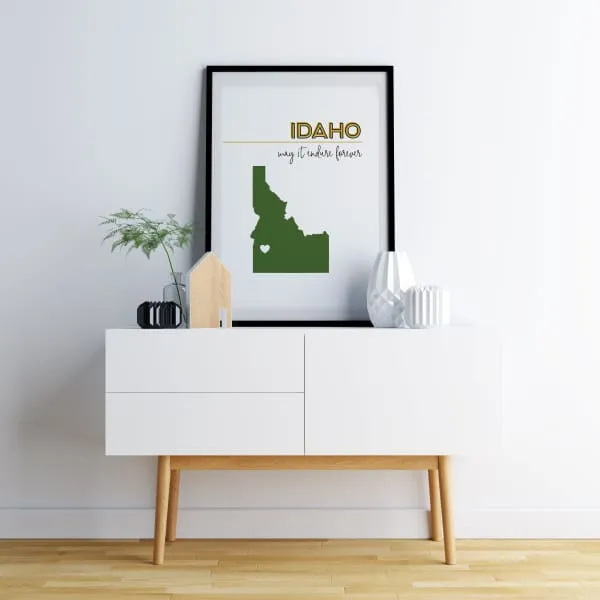 Customizable Idaho state art