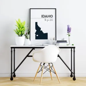 Customizable Idaho state art