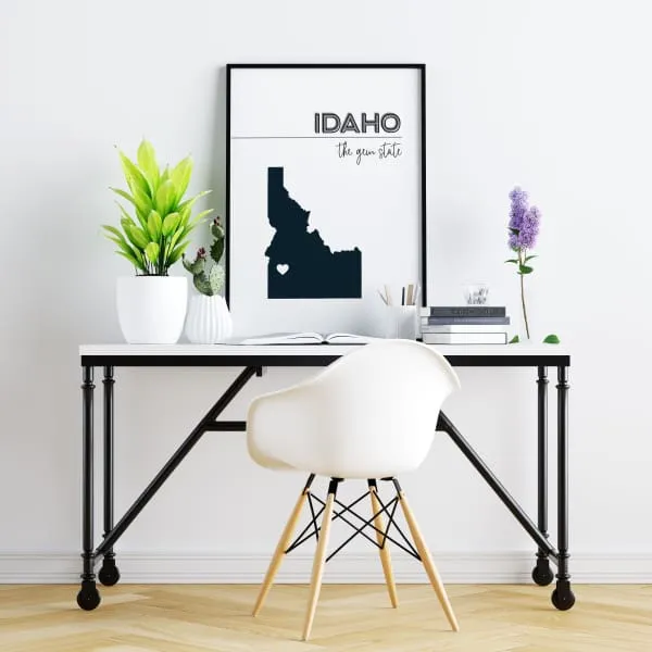 Customizable Idaho state art