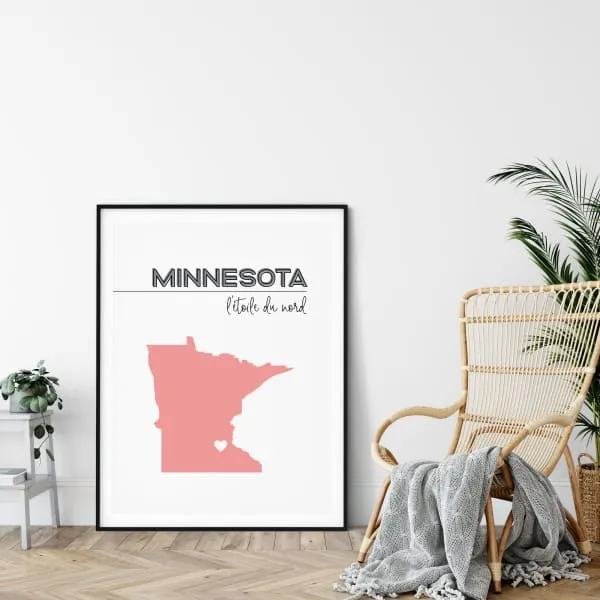 Customizable Minnesota state art